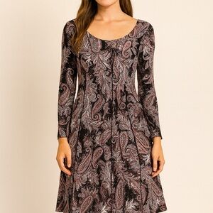 Paisley Long Sleeve Dress
